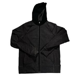 Lululemon Hoodie Medium M Heather Gray Full Zip Running Training Athletic Active